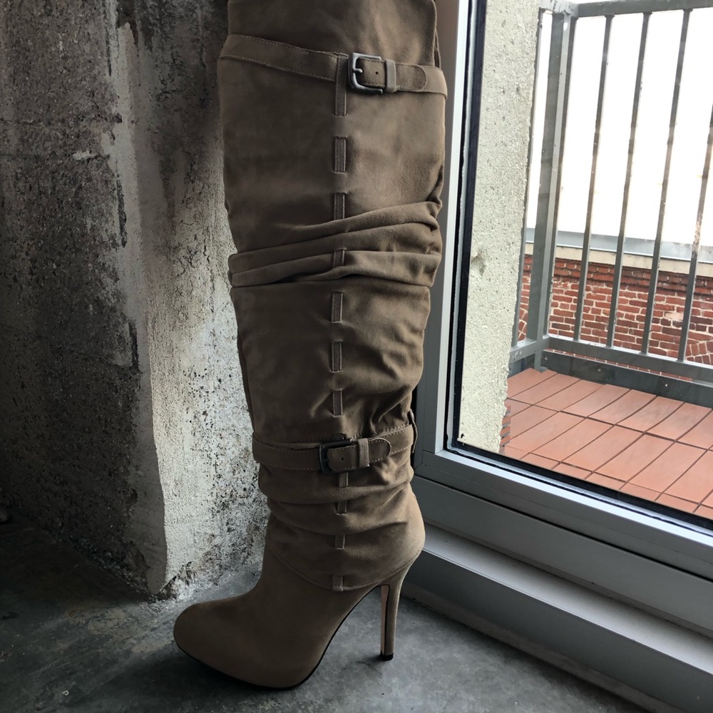 NEW Creative Recreation - Knee-High Taupe Boots - Picture 1 of 7